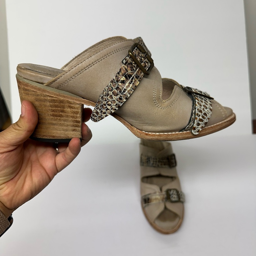 Freebird by Steven  Leather Sandals with Buckle Detail Size 11